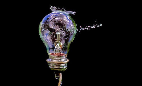 What do I do if there is water in my lightbulb?